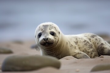 Fototapeta premium Harbor seal cub.