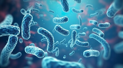 Legionella pneumophila Bacteria. Medical 3d illustration.