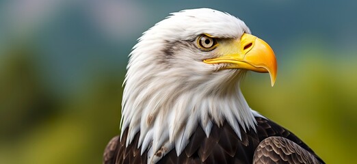 Obraz premium Portrait of an american bald eagle, wildlife.