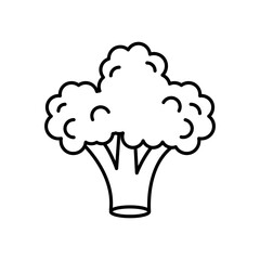 Broccoli icon vector, solid vector liner flat illustration on white background..eps