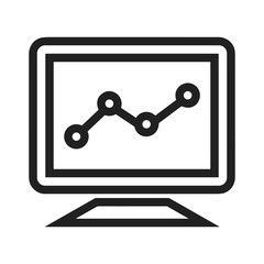 Computer technology icon symbol vector image. Illustration of the dekstop monitor display design image