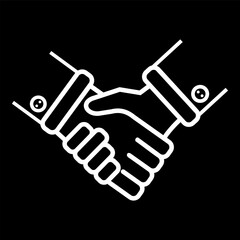 handshake icon vector illustration