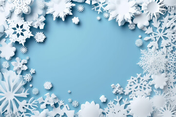Snowflake background created with Generative AI technology