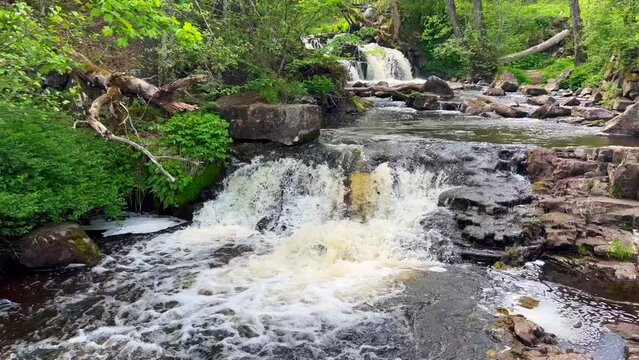 Waterfall Hallamoella in Simrishamn community, Scania, Sweden, Scandinavia, Europe