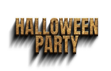 halloween party png text effect