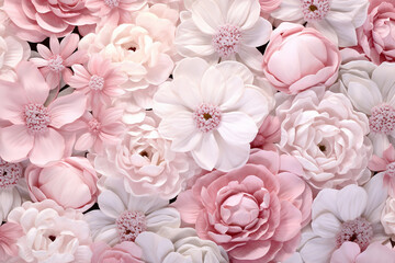 白とピンクの花
