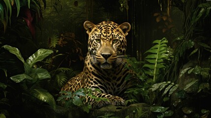 stealthy jungle leopard
