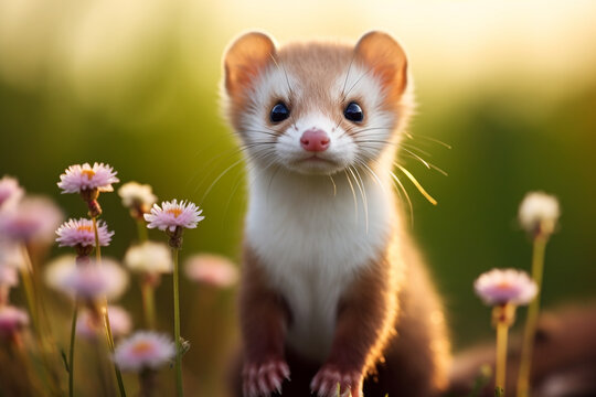 a cute ferret animal