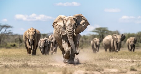a group of elephant