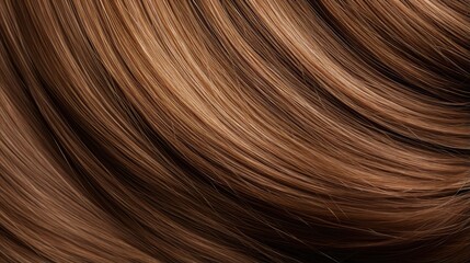 Detailed close-up of straight brown hair.