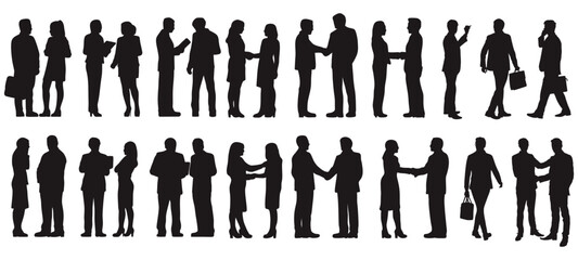 Silhouettes of office employees