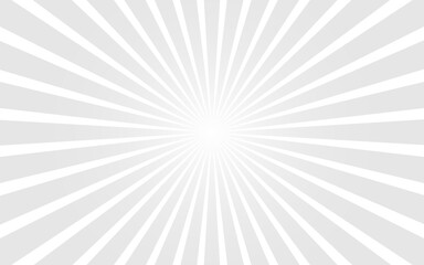 abstract white gray sun rays, retro styled sun burst texture background, vector illustration, line art. Grey light ray and star burst background