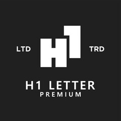 Obraz premium H 1 Letter logo icon design