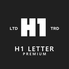 H 1 Letter logo icon design