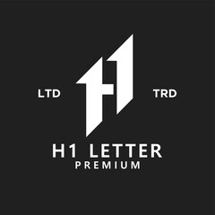 H 1 Letter logo icon design
