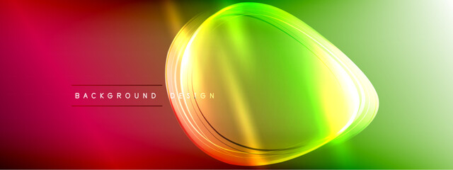 Vector abstract background - liquid transparent bubble shapes on fluid gradient with shadows and light effects
