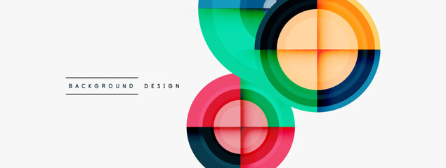 Obraz premium Creative circle geometric abstract background