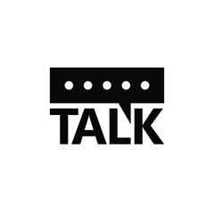 Talk speech chat letter logo icon design