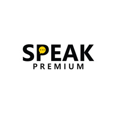 Talk speech chat letter logo icon design