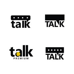 Talk speech chat letter logo icon design