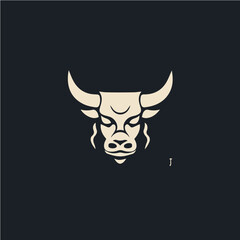 logo of bull, vector art