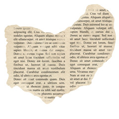 Naklejka premium Ripped newspaped