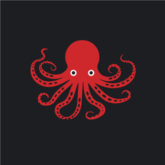 logo of octopus, vector art