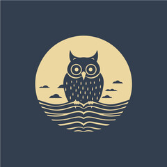 Obraz premium logo of owl, vector art