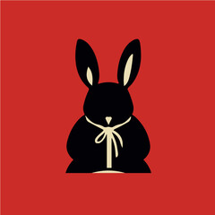 Obraz premium logo of rabbit, vector art