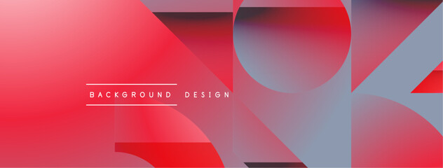 Simple geometric forms - dynamic geometric abstract background. Visual symphony of shapes and lines design for wallpaper, banner, background, landing page, wall art, invitation, prints, posters