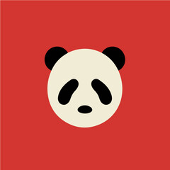 logo of panda, vector art