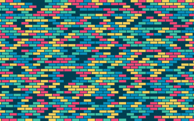 Fototapeta premium Stone wall pattern, decorative background texture. Light brown brick wall background for interior or exterior brick wall building and brick decoration texture.