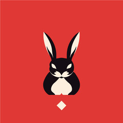 Obraz premium logo of rabbit, vector art