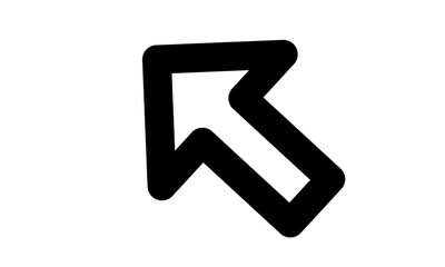 Top right arrow icon. vector