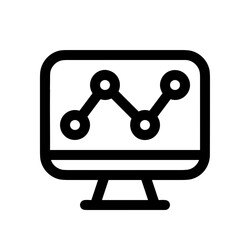 Computer technology icon symbol vector image. Illustration of the dekstop monitor display design image