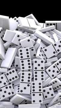 Domino Portrait Vertical Video Animation Transition Transparent Background Alpha Channel