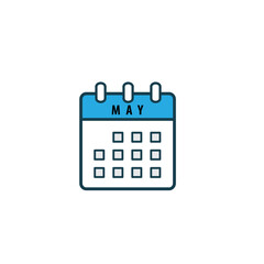 Calendar date vector icon flat style design template
