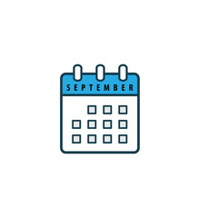 Calendar date vector icon flat style design template