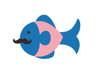 funny fish with moustache