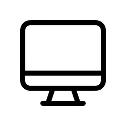 Computer technology icon symbol vector image. Illustration of the dekstop monitor display design image