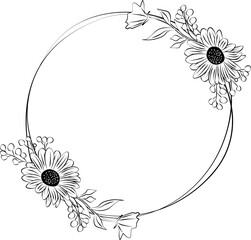 Vector Floral Frame Element