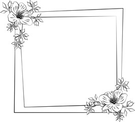 Vector Floral Frame Element