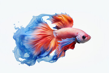 Fototapeta premium Thai betta fish on isolate white background