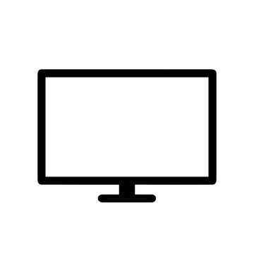 Computer technology icon symbol vector image. Illustration of the dekstop monitor display design image