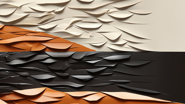 3D Wand Dekoration in Schuppen Design Nahaufnahme Querformat f&uuml;r Banner, ai generativ