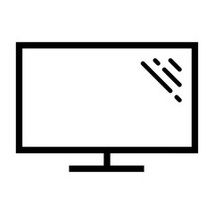 Computer technology icon symbol vector image. Illustration of the dekstop monitor display design image