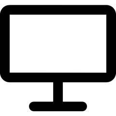 Computer technology icon symbol vector image. Illustration of the dekstop monitor display design image