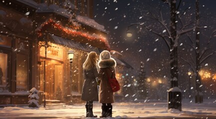 couple walking in the city