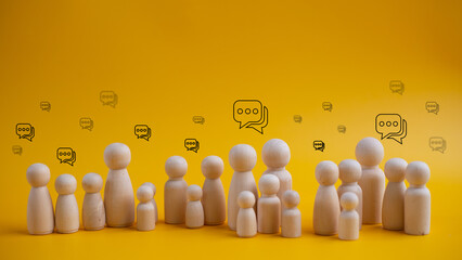People figures and comment clouds above. process of discussion and comments, the search for fresh...