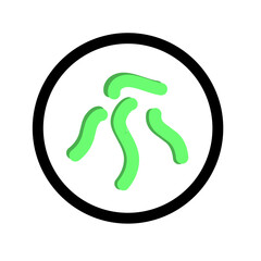 Obraz premium bacteria treponema pallidum icon
